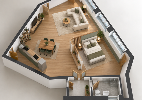ATYPICKÝ 1-IZBOVÝ ATELIÉROVÝ BYT S VEĽKÝM POTENCIÁLOM – NOVÉ ZÁMKY